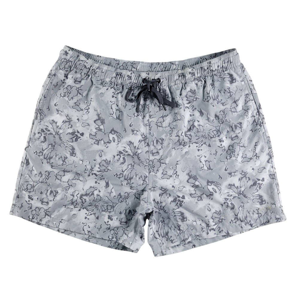 Huk Swim Trunks Men's Size XL 5.5" Grey Camo Performance Mesh Lined Board Shorts